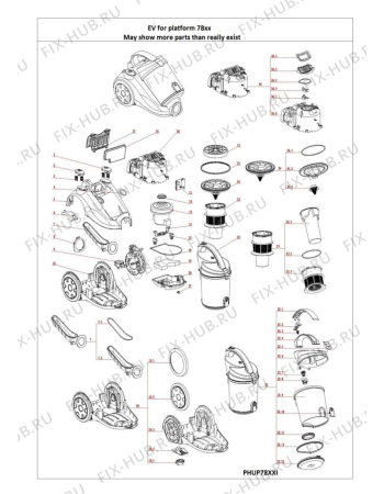 Схема №1 AE7810 с изображением Двигатель (мотор) для пылесоса Aeg 4055216461